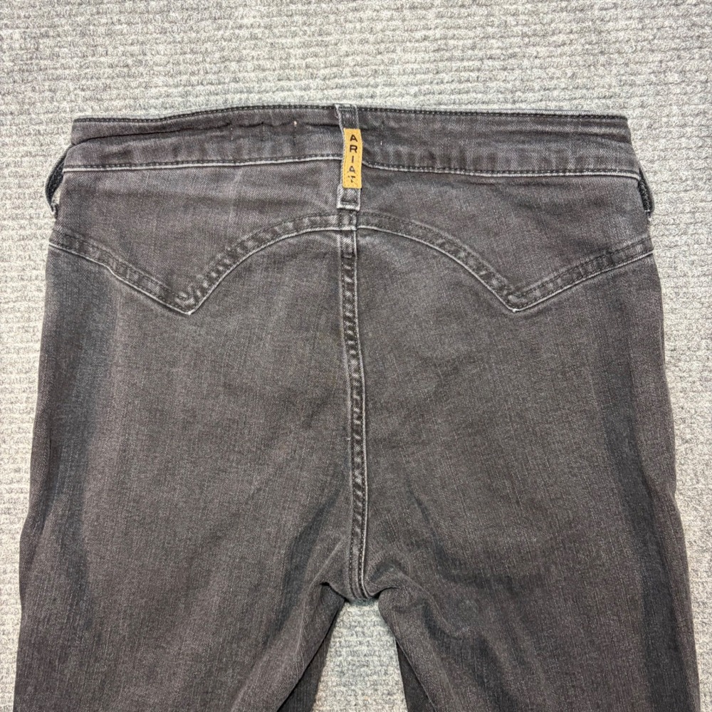 Ariat REAL Denim High Rise Slim Trouser Jeans Washed Black Western Yoke 29R - Picture 7 of 12